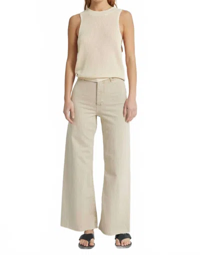 Almina Concept Women's Ribbed Knit Sleeveless Top In Cream In Neutral