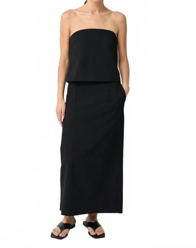 Almina Concept Women's Strapless Tencel Top In Black