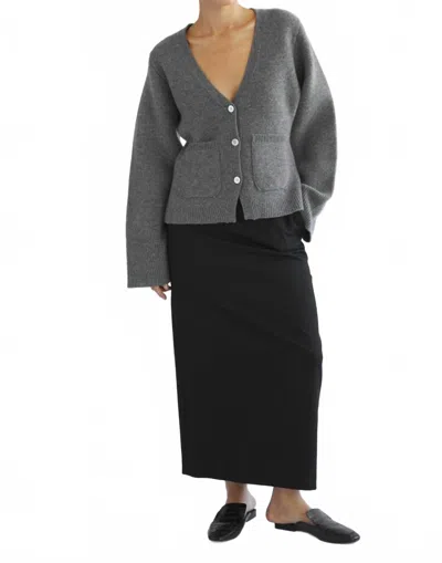Almina Concept Women's V Neck Cardigan In Grey