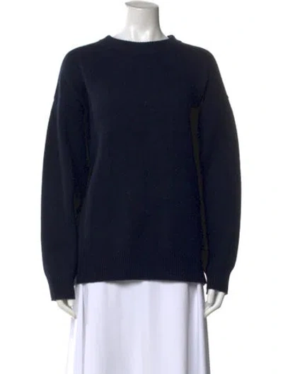 Pre-owned Almina Concept Wool Crew Neck Sweater W/ Tags In Blue