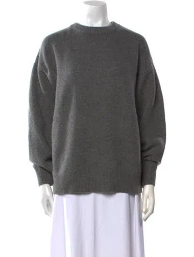 Pre-owned Almina Concept Wool Crew Neck Sweater W/ Tags In Gray