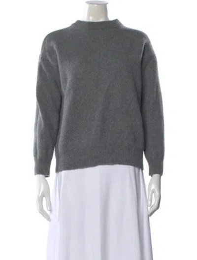 Pre-owned Almina Concept Wool Mock Neck Sweater In Gray