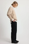Almina Concept Wool V Neck Sweater In Beige