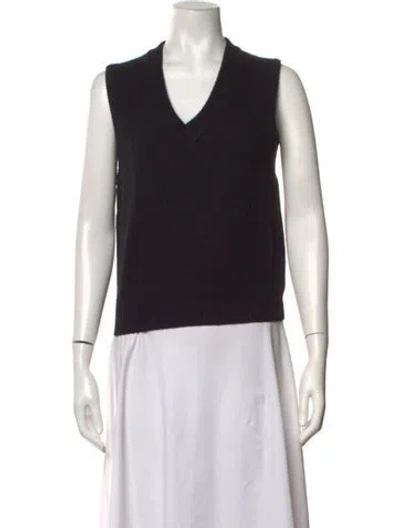 Pre-owned Almina Concept Wool V-neck Sweater In Black