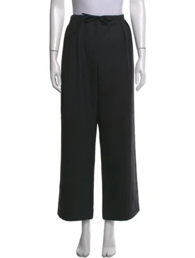 Pre-owned Almina Concept Wool Wide Leg Pants In Black