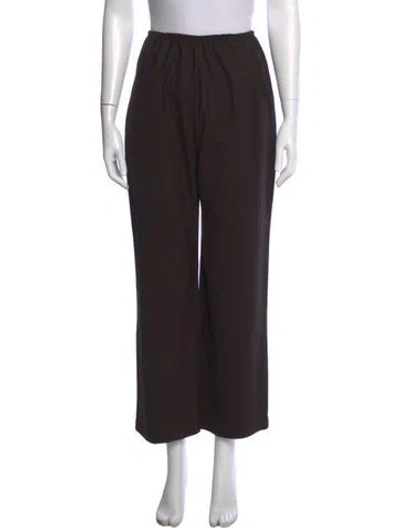 Pre-owned Almina Concept Wool Wide Leg Pants In Brown