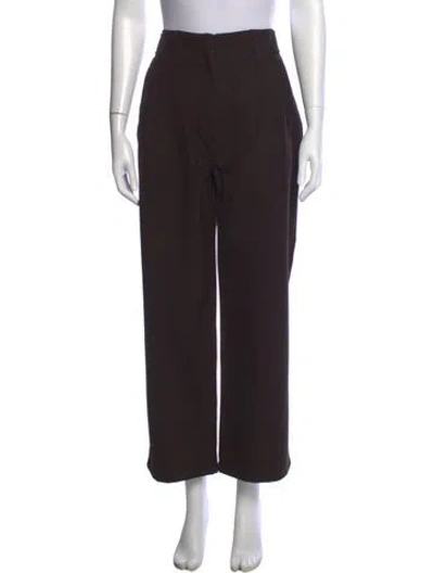 Pre-owned Almina Concept Wool Wide Leg Pants In Brown