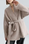 Almina Concept Wrap Cardigan In Neutral
