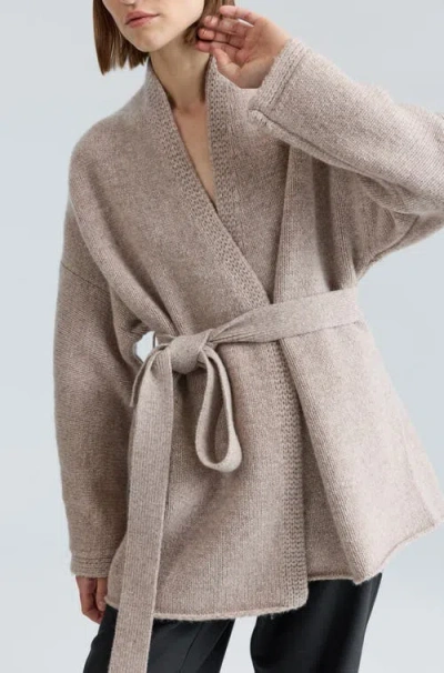Almina Concept Wrap Cardigan In Neutral