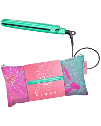 Almost Famous 0.5in Mini Travel Flat Iron With Designer Bag