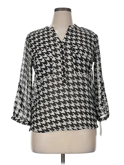 Almost Famous 3/4 Sleeve Blouse In Black