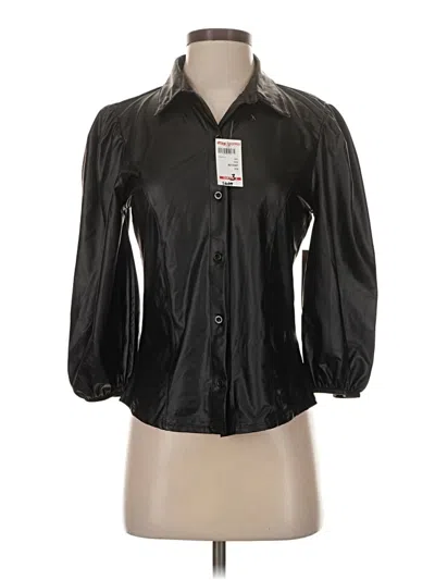 Almost Famous 3/4 Sleeve Blouse In Black