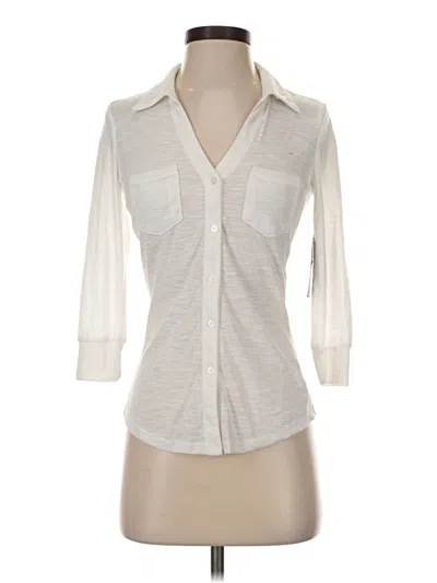 Pre-owned Almost Famous 3/4 Sleeve Blouse In Ivory