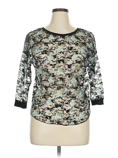 Pre-owned Almost Famous 3/4 Sleeve Top Silver Boatneck Tops