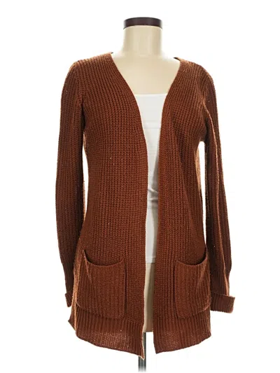 Pre-owned Almost Famous Cardigan Sweater In Brown