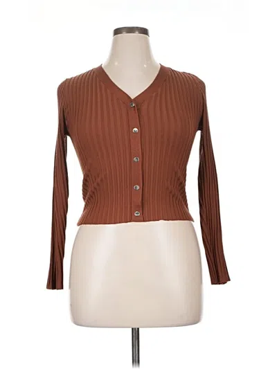 Pre-owned Almost Famous Cardigan Sweater In Brown