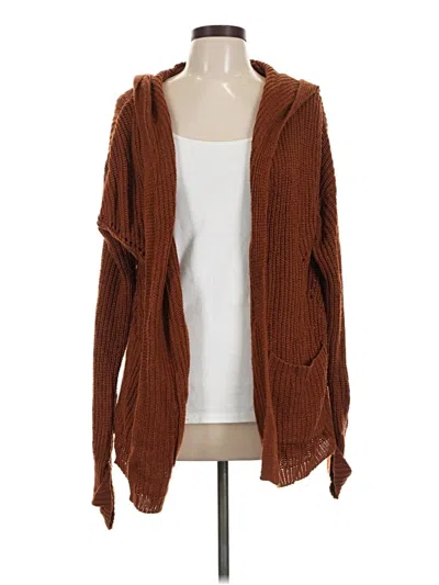 Pre-owned Almost Famous Cardigan Sweater In Brown