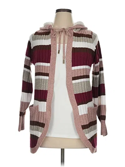 Pre-owned Almost Famous Cardigan Sweater In Burgundy