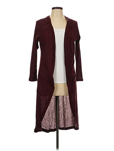 Pre-owned Almost Famous Cardigan Sweater In Burgundy