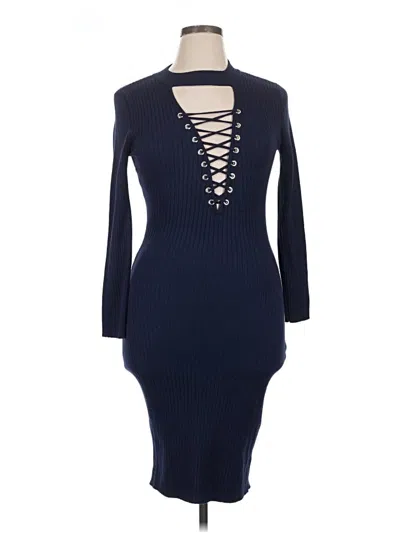 Pre-owned Almost Famous Casual Dress In Blue