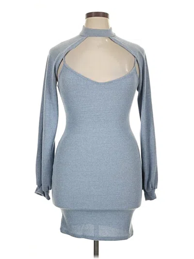 Almost Famous Casual Dress In Blue