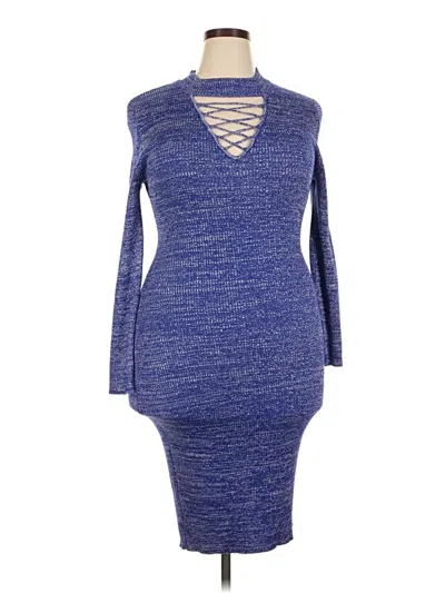 Pre-owned Almost Famous Casual Dress In Blue