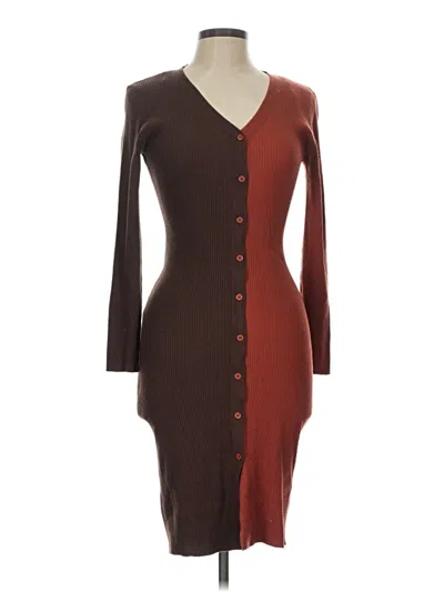 Pre-owned Almost Famous Casual Dress In Brown