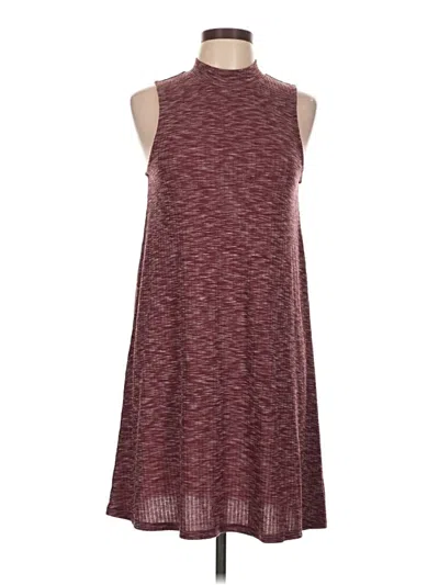 Pre-owned Almost Famous Casual Dress In Burgundy