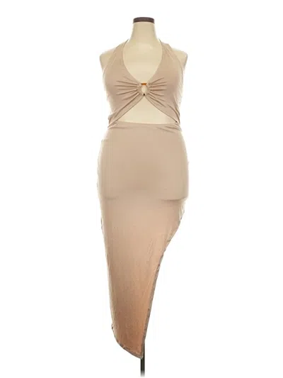 Pre-owned Almost Famous Cocktail Dress In Brown