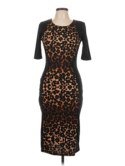 Pre-owned Almost Famous Cocktail Dress In Brown