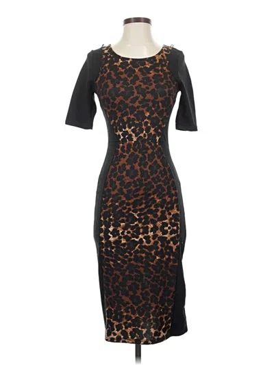 Pre-owned Almost Famous Cocktail Dress In Brown
