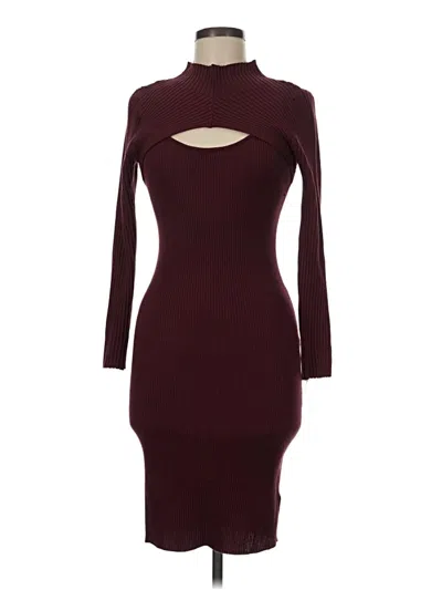 Pre-owned Almost Famous Cocktail Dress In Burgundy