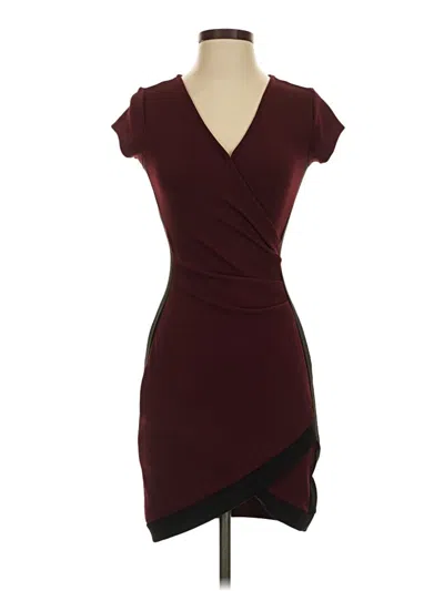 Pre-owned Almost Famous Cocktail Dress In Burgundy