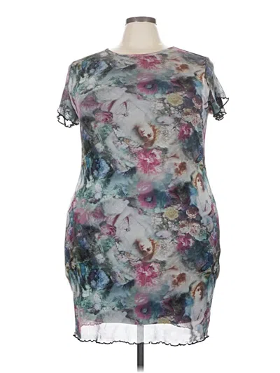 Pre-owned Almost Famous Cocktail Dress In Gray