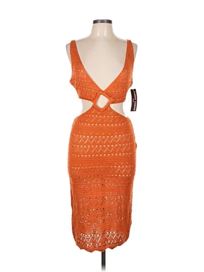 Pre-owned Almost Famous Cocktail Dress In Orange