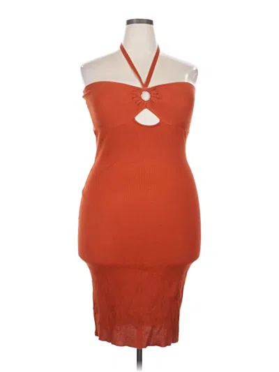 Pre-owned Almost Famous Cocktail Dress In Orange