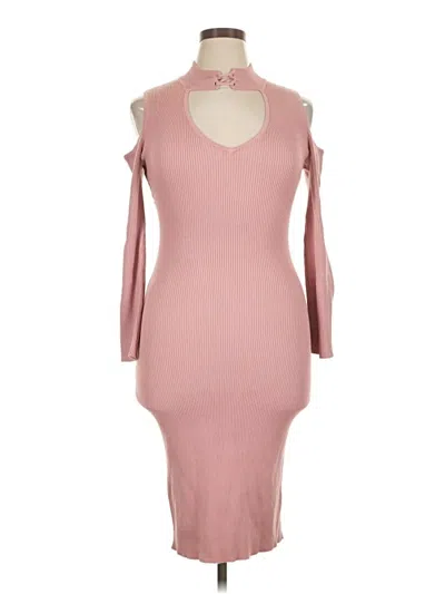 Pre-owned Almost Famous Cocktail Dress In Pink
