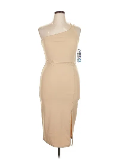 Pre-owned Almost Famous Cocktail Dress In Tan