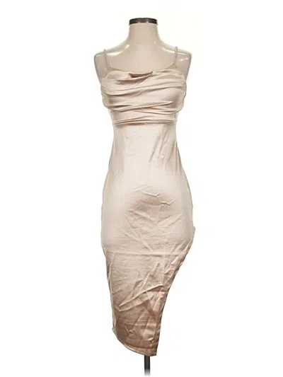 Pre-owned Almost Famous Cocktail Dress In Tan