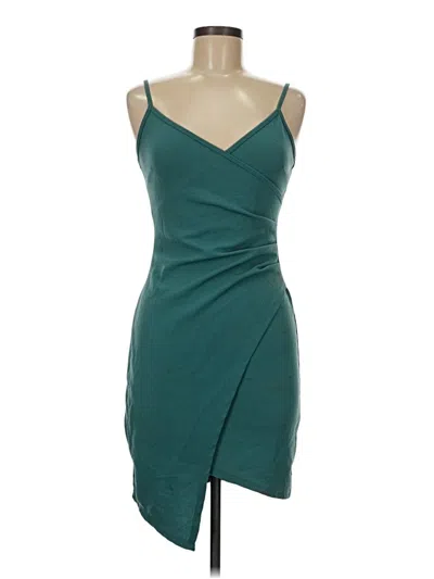 Pre-owned Almost Famous Cocktail Dress In Teal