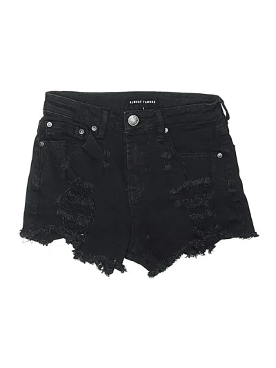 Pre-owned Almost Famous Denim Shorts In Black