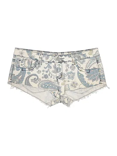 Pre-owned Almost Famous Denim Shorts In Ivory