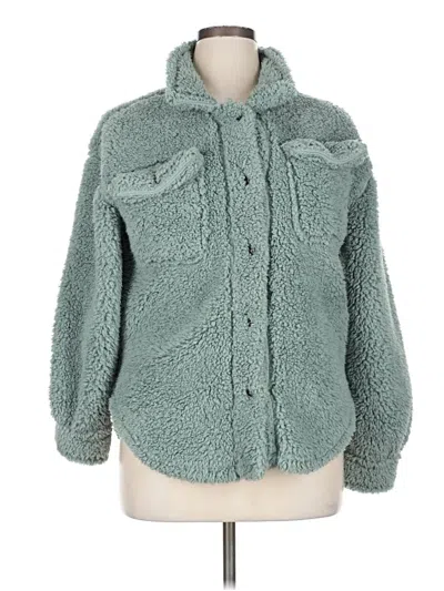 Pre-owned Almost Famous Faux Fur Jacket In Teal