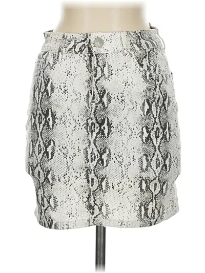 Pre-owned Almost Famous Faux Leather Skirt In Silver