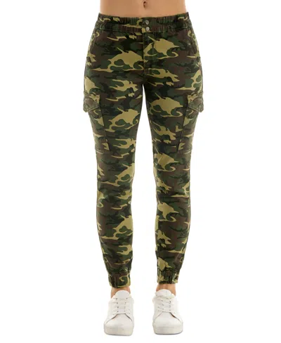 Almost Famous Juniors' Cargo Pocket Joggers In Green Camo