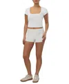 Almost Famous Juniors' Mid-rise Button-side Sailor Shorts In White
