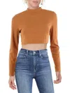Almost Famous Juniors Womens Mock Neck Ribbed Cropped In Multi