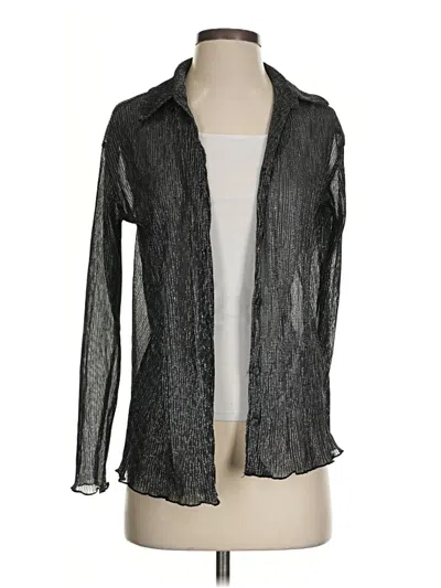 Pre-owned Almost Famous Long Sleeve Blouse In Gray