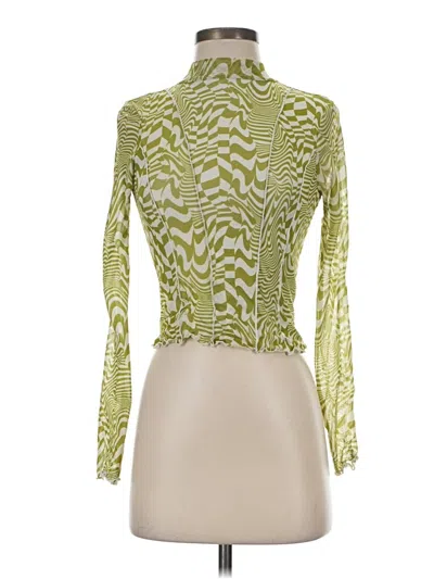 Pre-owned Almost Famous Long Sleeve Blouse In Green