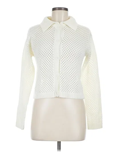 Pre-owned Almost Famous Long Sleeve Blouse In Ivory